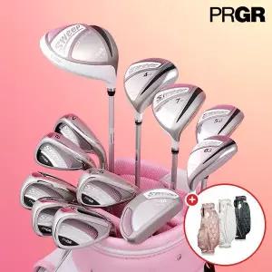프로기아 PRGR NEW 스위프 핑크 12PC 여성 클럽세트+젝시오 프리미엄 캐디백