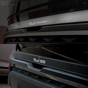 투싼NX4 차량 트렁크 도어라인 가니쉬 크롬 카본 플레이트 튜닝 몰딩