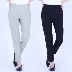 여성 여름바지 아이스 냉감 골프 웨어 쿨맥스 쿨링 팬츠 얇은 일자 편한 고무 밴딩 팬츠