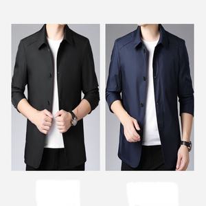 남성 트렌치코트 반코트 숏기장 봄자켓 가을 초겨울 레이어드 블랙 네이비