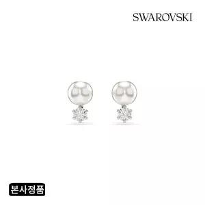[스와로브스키](강남점)[본사정품/쇼핑백증정] Matrix 로듐 크리스털 펄 스터드 귀걸이 5694225