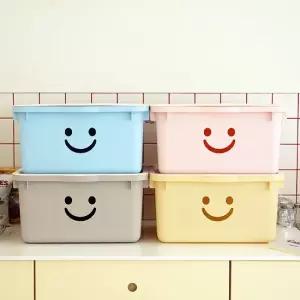 46L 초대형 모던 와이드 해피박스 리빙박스 1+1 총 2개 수납 장난감 정리함