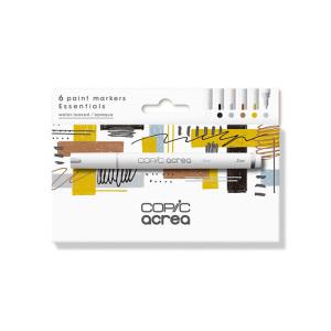 코픽 아크리아 마카 아크릴 마커펜 6색세트 -에센셜 essentials 컬러