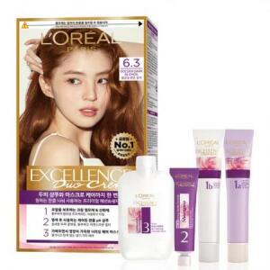 로레알파리 엑셀랑스 듀오크림 염모제 6.3호 황금빛 밝은 갈색 × 1개