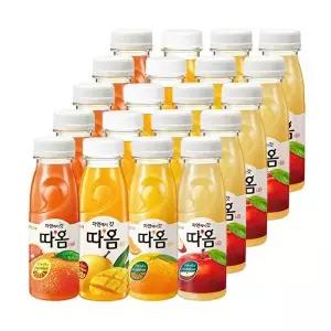 [빙그레][T] 빙그레 자연에서 갓 따옴 주스 235ml 4종 혼합 총20개 (오렌지 5개 + 자몽 5개 + 사과 5개 +