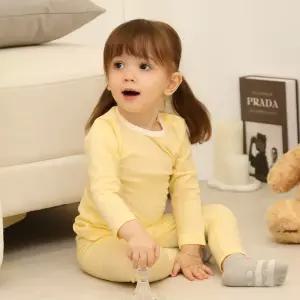 아기내복 마카롱 편면내의(긴팔) 유아상하복세트 백일 돌 봄여름가을용 아이에게 편한 옷_그린베베