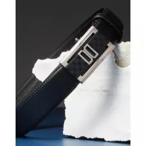 [롯데백화점]닥스 액세서리 [선물포장][롱벨트] 블랙 DD장식 소가죽 무광버클 자동벨트 DBBE5F764