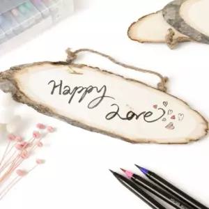 민화샵 통나무걸이 나무문패 만들기(소) 약15~24x6cm