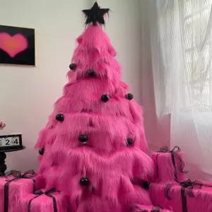 핑크 대형 트리 크리스마스 카페 호텔 인테리어 장식 꾸미기 성탄절