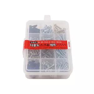 다용도 스크류 세트 피스 나사못 세트/앙카/피스못/칼브럭/콘크리트못/철물/가구/수리용/보수용/못세트