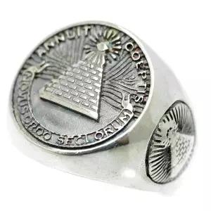 실버원 실버925 프로비던스의 눈 리얼 피라미드 반지 멘즈 c220호 만물을 내다보는 눈 프리메이슨 반지