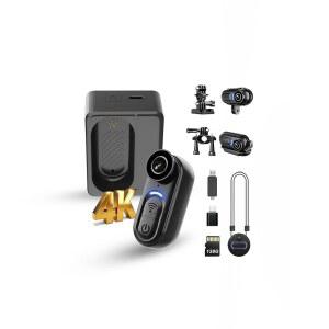 오디오 및 비디오 캠 애완동물 기능이 엄지손가락 휴대용 액션 크기 여행용 바디웨어 미니 브이로그(블랙) 바디 캐치올웨이 산책 녹화 핸즈프리 카메라 128G 4K 직장 - 있는 캠코더