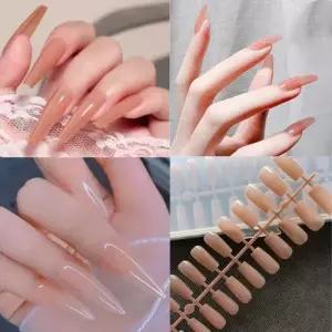 네일아트 말랑말캉 투명 Nude팁 240p포장 4종 각8칼라 W98340F