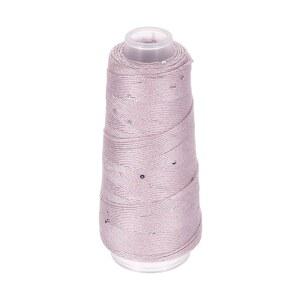 uxcell 면 실크 원사 머서라이즈드 블렌드 스팽글, 6겹 금속 뜨개질 및 손 뜨개질용 코바늘 DIY 공예용 실, 50g (라이트 퍼플)
