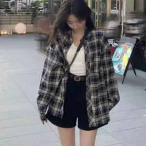 봄가을남방 남자남방 남방 체크남방 긴팔 커플남 (WFKC20C)