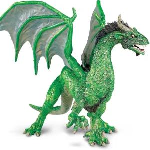 사파리 주식회사 포레스트 드래곤 피규어 - 6인치 플라스틱 모델 세부 4세 소년 소녀 및 를 위한 신화 속
