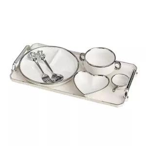 태국 수입 왕실 로얄 퓨터 도자기 식기세트 그릇세트 북유럽 1인용 분할 쟁반 인스 가정