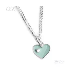 클루아조네 키즈 은목걸이 실버 하트 각인가능 CeK Kids 8196GKN