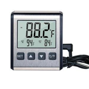 후이지젬 1팩 냉장고 온도계 냉동기 알람 멀티사이트 리케이션 냉동 크롤러 수족관 등 고온 및 저온 엑스트라 센서 대형 LCD 스테인리스 패널