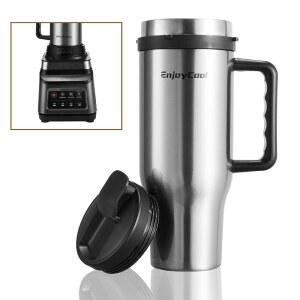 40온스 단열 닌자 블렌더 컵 뚜껑 교체, 손잡이가 있는 3-in-1 스테인리스 스틸 텀블러, 스무디 홀더 친화적, BN751, BN401, BN801, SS101, SS151 등과 호환 가능