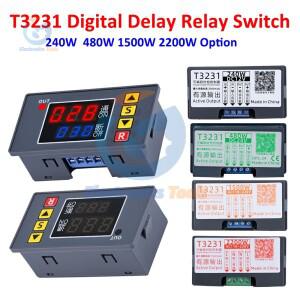 T3231 디지털 타이머 릴레이 AC 110V 220V DC 12V 24V 시간 지연 스위치 10A 가벼운 워터 펌프 엔진 용 프