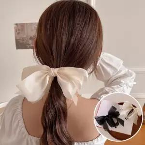 여리여리 쉬폰 리본 헤어 액세 여자 집게 바나나핀