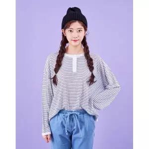 [하프클럽/반에이크]루즈 단가라 티셔츠_OA97TSME07Z