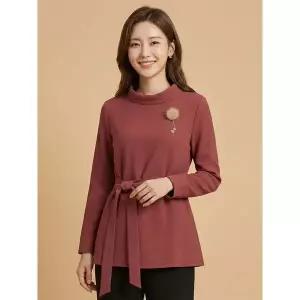 [조이너스]브로치 허리끈 블라우스 JW22RB1301609A_P406556054