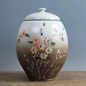 현관 쌀통 투톤 작은꽃 소금 쌀독 항아리 잡곡 10kg