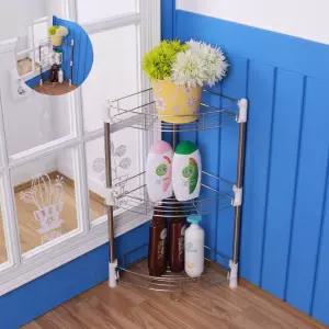 리빙조립형코너선반 3단 화장실 욕실 코너 선반