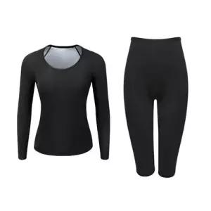 여성 땀복세트 긴팔 7부 팬츠 스판 운동 홈트 헬스복 WE36875