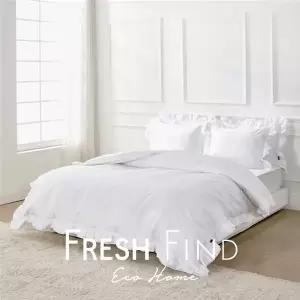 [프레쉬파인드](대전신세계)샤론 사틴 면 이불커버 Q 화이트