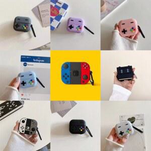 새로운 삼성 갤럭시 버즈 3/ 버즈 3 프로/버즈3 FE 귀여운 실리콘 이어폰 케이스 게임 콘솔 보호 헤드폰 액세서리