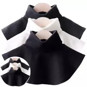 큰옷 베이직 페이크 스판 목 폴라 빅사이즈 3751