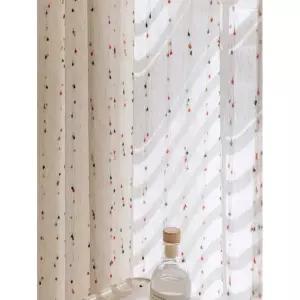 암막커튼 블라인드 레인보우 자수 시어 커튼 거실 침실 발코니 세탁 기계 1개