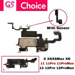 아이폰 호환 12 프로 맥스 11 X XR XS용 이어피스 플렉스 케이블 1개 상단 전면 이어 스피커 센서 근접 센