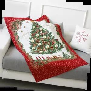 거실바란스커튼 크리스마스 트리 디자인 가리개천 패브릭 가림막천