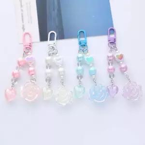로즈 라인 투명 키링 고리 키홀더 가방꾸미기