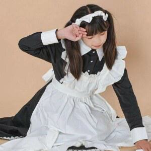 가정부스타일 메이드복 튬 프레의상 파티복 여자 할로윈데이