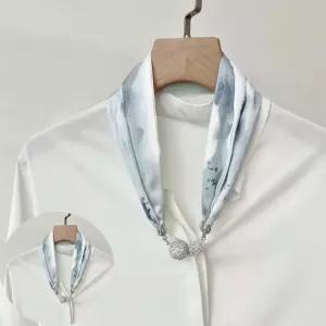 여성스카프 여성 패션 쁘띠 스카프 스타일 자석 목걸이 머플러