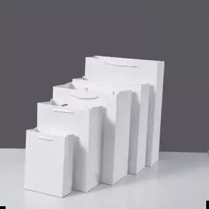 무지쇼핑백 화이트 무지 세로 직사각형 쇼핑백 대형