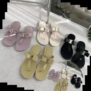 하이힐 여성 여름 슬리퍼 포인트 리본 장식 쪼리