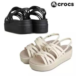 [크록스]여성 브루클린 스트래피 로우 웨지 힐 슬리퍼 샌들 206751 2종 택일 909869