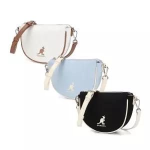 [롯데백화점]캉골 여성 듀오 캔버스 하프문 크로스백 3299 3종