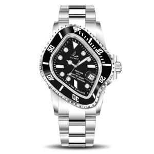 일리마이트 멜팅 오토매틱 남성용 시계 미요타 8115 자가 감기 기계 운동 여성용 방수 스테인리스 스틸 아트 초현실주의 손목시계 Pea001