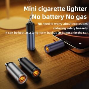 휴대 및 보관이 용이한 소형  C 라이터 전기 TypeC 항공 여행용 미니 소형 담배 야외 불꽃 없음