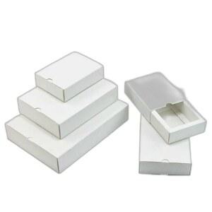 50개입 성냥갑 서랍형 물질 상자 백색 DIY 블랙 화이트 매일 포장 케이스 카드지 종이