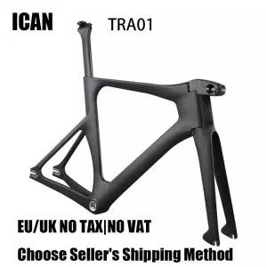 ICAN TRA01 최신 카본 트랙 자전거 프레임 BSA 바텀 브라켓 포함 페인트 또는 무광 TT 프레임셋 프로페셔널