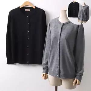 큰옷 빅사이즈 콩콩 진주 가디건 미니 라운드 DRM4278