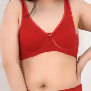 럭센스 넓은 옆날개 매쉬망사 와이어 도트무늬 런닝형 풀컵 빅사이즈 브라